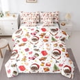 thumbnail image 1 of Homewish Kawaii Santa Claus 7pcs Bedding Comforter Set for Boys Girls,Merry Christmas Queen Bedding Sets Super Cozy,Xmas Gingerbread Man Queen Sheet Sets,Breathable Home Decor,Reversible, 1 of 8