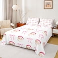 thumbnail image 1 of Homewish Kawaii Santa Claus Full Size Sheets, Cute Cartoon Pink Bowknot Bed Sheets, Dreamy Christmas Theme Sheet Sets, Breathable Home Decor, 4-Piece, 1 of 7