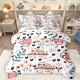 thumbnail image 1 of Homewish Kawaii Sloth 7-Piece Twin Bedding Sets,Rustic Flower Bedding Comforter Set,Red Loves Pattern Sheet Sets For Girls Boys,Breathable Home Decor Reversible, 1 of 9