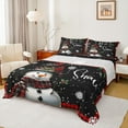 thumbnail image 1 of Homewish Kawaii Snowman 4 Pieces Queen Sheet Sets For Children Teens Adults,Happy Christmas Xmas Ultra Soft Flat Sheet,Red Sparrow Queen Fitted Sheet,Super Cozy Room Decor, 1 of 7