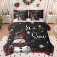 thumbnail image 1 of Homewish Kawaii Snowman 7pcs Bedding Comforter Set For Children Teens Adults,Happy Christmas Xmas Queen Bedding Sets Super Cozy,Red Sparrow Queen Sheet Sets,Super Cozy Room Decor,Reversible, 1 of 8