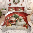 thumbnail image 1 of Homewish Kawaii Snowman Santa Claus Bedding Comforter Set 2pcs for Kids Children Teens,Xmas Festival Tree Twin Comforter Sets Microfiber,Merry Christmas Breathable Bedding Set,Lightweight Room Decor, 1 of 8