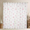 thumbnail image 1 of Homewish Kawaii Stars Print Blackout Curtains Set of 2 (52x84 Each), White Pink Cartoon Style Window Curtains, Teens Kids Boys Girls Curtains and Drapes, Black Out Curtains Decor, 1 of 6