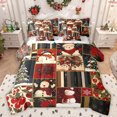 thumbnail image 1 of Homewish Kawaii Winter Snowman Twin Bedding Sets 7-Piece for Child, Cartoon Xmas Tree Bedding Comforter Set, Vintage Christmas Patchwork Reversible Sheet Sets, Ultra Soft Bedroom Decor, 1 of 8
