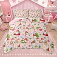 thumbnail image 1 of Homewish Kawaii Xmas Gnome Full Size Comforter Sets,Chic Christmas Tree Wreath Bedding Comforter Set,Pink Red Green Bedding Sets For Girls Kids,Ultra Soft Home Decor Reversible,3pcs, 1 of 8