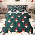 thumbnail image 1 of Homewish Kawaii Xmas Gnome Twin Bedding Sets 7-Piece, Green Cartoon Christmas Bedding Comforter Set, Teens Kids Boys Girls Reversible Sheet Sets, Lightweight Room Decor, 1 of 8