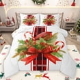 thumbnail image 1 of Homewish Kawaii Xmas Robin Queen Comforter Set, Bowknot Christmas Gift Bedding Sets, Teens Kids Boys Girls Reversible Bedding Comforter Set, Ultra Soft Bedroom Decor, 3pcs, 1 of 8