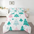 thumbnail image 1 of Homewish Kawaii Xmas Tree 3 Pieces Queen Comforter Set For Children Teens Adults,Merry Christmas Ultra Soft Bedding Sets,Stars Print Polka Dots Bedding Comforter Set,Super Cozy Room Decor,Reversible, 1 of 8