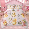 thumbnail image 1 of Homewish Kawaii Yellow Duck Boy Girl Bedding Comforter Set 2pcs,Cartoon Flowers Animal Twin Comforter Sets Microfiber,Dreamy Princess Breathable Bedding Set,Luxury Bedroom Decor,Reversible, 1 of 8