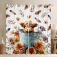 thumbnail image 1 of Homewish Kid Highland Cattle Curtains Pack of 2 (42x84 Each), Rustic Farmhouse Curtains Blackout, Retro Flower Floral Bedroom Curtains, Blackout Curtains Bedroom Decor, 1 of 5