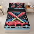 thumbnail image 1 of Homewish Kids Ball Games Zipper Full Size Comforter Sets with Fitted Sheet and 2 Pillowcases,Multicolor Ice Cream Drip Zipper Bedding Set For Boys,Black Reversible,4-Piece, 1 of 7