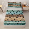 thumbnail image 1 of Homewish Kids Blue Old Barn Door Zipper Full Size Comforter Sets with Fitted Sheet and 2 Pillowcases, Cute Bear Zipper Bedding Set, Gray Reversible, 4pcs, 1 of 6