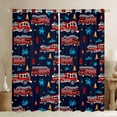 thumbnail image 1 of Homewish Kids Boys Fire Truck Blackout Curtains Set of 2 (52x84 Each),Cartoon Car Theme Window Curtains,Firefighter Car Curtains and Drapes,Lightweight Room Decor, 1 of 6