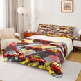 thumbnail image 1 of Homewish Kids Boys Red Truck 4pcs Bed Sheets,Cartoon Car Theme King Sheets,Graffiti Splash Super Cozy Sheet Set,Lightweight Room Decor, 1 of 7
