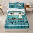 thumbnail image 1 of Homewish Kids Camping Themed Zipper Full Size Comforter Sets with Fitted Sheet and 2 Pillowcases,Country Farmhouse Cabin Style Zipper Bedding Set For Boys,Reversible,4 Pieces, 1 of 7