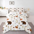 thumbnail image 1 of Homewish Kids Children Bear Fox Rabbit Full Size Comforter Sets 3-Piece,Jungle Animal Bedding Comforter Set,Woodland Wildlife Lightweight Bedding Sets,Breathable Home Decor, 1 of 8
