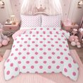 thumbnail image 1 of Homewish Kids Children Retro Polka Dots Full Size Comforter Sets 3-Piece,Minimalist Circle Bedding Comforter Set,Mid Century Vintage Geometric Lightweight Bedding Sets,Ultra Soft Home Decor, 1 of 8