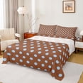 thumbnail image 1 of Homewish Kids Children Retro Polka Dots Twin Sheet Sets 3pcs,Minimalist Circle Twin Fitted Sheet Microfiber,Mid Century Vintage Geometric Breathable Flat Sheet,Ultra Soft Home Decor, 1 of 7