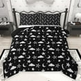 thumbnail image 1 of Homewish Kids Children Stars Print Bedding Comforter Set 2pcs,Starry Sky Twin Comforter Sets Microfiber,Black White Breathable Bedding Set,Luxury Bedroom Decor,Reversible, 1 of 8