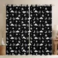 thumbnail image 1 of Homewish Kids Children Stars Print Black Out Curtains,Starry Sky Curtains Pack of 2 (42x63 Each),Black White Bedroom Curtains,Luxury Bedroom Decor, 1 of 6