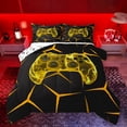 thumbnail image 1 of Homewish Kids Game Console Queen Comforter Set,Modern Video Game Bedding Sets,Orange Abstrac Hexagon Bedding Comforter Set For Boys,Breathable Home Decor Reversible,3pcs, 1 of 8
