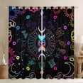 thumbnail image 1 of Homewish Kids Psychedelic Constellation Curtains Pack of 2 (42x84 Each), Tribal Sun Moon Curtains Blackout, Glitter Stars Print Bedroom Curtains, Curtains Blackout Home Decor, 1 of 6