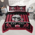 thumbnail image 1 of Homewish Kids Rugby Game Queen Comforter Set,Atlanta City Silhouette Bedding Sets,Red Black Bedding Comforter Set For Teens,Ultra Soft Home Decor Reversible,3 Pieces, 1 of 9