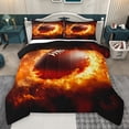 thumbnail image 1 of Homewish Kids Sport Game Queen Comforter Set,Football Rugby Lover Bedding Sets,Orange Brown Bedding Comforter Set For Boys Teens,Microfiber Bedroom Decor Reversible,3 Pieces, 1 of 8