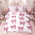 thumbnail image 1 of Homewish Kids Teenagers Cute Ribbon Bowtie Twin Bedding Sets 7-Piece,Cartoon Bow Knot Bedding Comforter Set Microfiber,Dreamy Princess Bow Breathable Sheet Sets,Lightweight Room Decor,Reversible, 1 of 8
