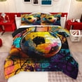 thumbnail image 1 of Homewish Kids Teenagers Sport Soccer Print Bedding Comforter Set 2pcs,Abstract Football Gamer Twin Comforter Sets Microfiber,Watercolor Graffiti Splash Breathable Bedding Set, 1 of 8
