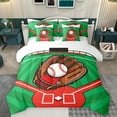 thumbnail image 1 of Homewish Kids Teens Baseball Bedding Comforter Set 7-Piece,Sport Gamer King Bedding Sets,Abstract Geometric Stripes Ultra Soft Bed Sheets,Breathable Home Decor,Reversible, 1 of 8