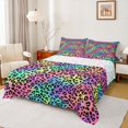 thumbnail image 1 of Homewish Kids Teens Colorful Cheetah Print Full Size Sheets 4-Piece,Purple Pink Green Breathable Bed Sheets,Abstract Gradient Lightweight Sheet Sets,Microfiber Bedroom Decor, 1 of 7