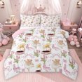 thumbnail image 1 of Homewish Kids Teens Girls Cartoon Ballet Bear Bedding Comforter Set 2pcs,Kawaii Floral Bowknot Twin Comforter Sets Microfiber,Dreamy Princess Breathable Bedding Set,Microfiber Bedroom Decor, 1 of 8