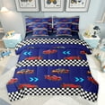 thumbnail image 1 of Homewish Kids Teens Racing Car Twin Bedding Sets 7-Piece,Extreme Sport Bedding Comforter Set Microfiber,Geometric Plaid Grid Breathable Sheet Sets,Luxury Bedroom Decor,Reversible, 1 of 8