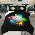thumbnail image 1 of Homewish Kids Teens Volleyball Print Full Size Comforter Sets 3-Piece,Sport Gamer Bedding Comforter Set,Graffiti Splash Lightweight Bedding Sets,Microfiber Bedroom Decor, 1 of 8