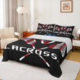 thumbnail image 1 of Homewish Lacrosse Full Size Sheets 4 Pieces, Kids Teens Sport Bed Sheets, American Flag Sheet Sets, Super Cozy Room Decor, 1 of 7