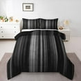 thumbnail image 1 of Homewish Laser Line Bedding Comforter Set,Modern Geometric Artwork Twin Comforter Sets,Gradient Gray Black Bedding Set For Men Women,Microfiber Bedroom Decor Reversible,2pcs, 1 of 8