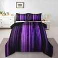 thumbnail image 1 of Homewish Laser Line Queen Comforter Set,Modern Geometric Artwork Bedding Sets,Gradient Purple Black Bedding Comforter Set For Men Women,Microfiber Bedroom Decor Reversible,3pcs, 1 of 8