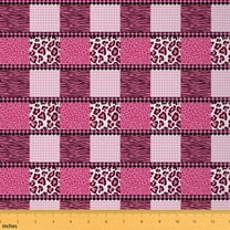 Homewish Leopard Cheetah Print Adult Fabric by the Yard 1 Yard, Fashion Valentines Day Room Decor Fabric by the Yard, Hot Pink Buffalo Abstract Sewing Fabric, Luxury Bedroom Decor