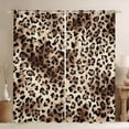 thumbnail image 1 of Homewish Leopard Cheetah Print Curtains Pack of 2 (42x84 Each) for Adult, Brown Polkadots Art Curtains Blackout, Fashion Wildlife Bedroom Curtains, Living Room Curtains Decor, 1 of 6