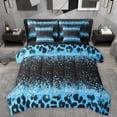 thumbnail image 1 of Homewish Leopard Print 7-Piece Bedding Comforter Set For Children Teens Female Girls,Bling Glitter King Bedding Sets,Dreamy Princess Ultra Soft Bed Sheets,Super Cozy Room Decor,Reversible, 1 of 8