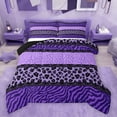 thumbnail image 1 of Homewish Leopard Zebra Print Bedding Comforter Set 2pcs for Boys Girls,Geometric Plaid Grid Twin Comforter Sets Microfiber,Abstract Animal Stripes Breathable Bedding Set,Breathable Home Decor, 1 of 8