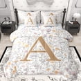 thumbnail image 1 of Homewish Letter A Monogrammed 7-Piece Twin Bedding Sets,Retro Rustic Flower Bedding Comforter Set,Countryside Plant Sheet Sets For Child,Microfiber Room Decorative Reversible, 1 of 8