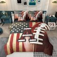 thumbnail image 1 of Homewish Letter A Monogrammed 7-Piece Twin Bedding Sets,Rugby Sports Bedding Comforter Set,Retro American Flags Sheet Sets For Boys Kids,Microfiber Room Decorative Reversible, 1 of 8