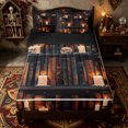 thumbnail image 1 of Homewish Library Skull Candle Rose Zipper Full Size Comforter Sets with Fitted Sheet and 2 Pillowcases for Kids Girls Boys, Vintage Book Shelf Zipper Bedding Set, Black Reversible, 4-Piece, 1 of 6