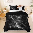 thumbnail image 1 of Homewish Lightning Flash Duvet Cover Queen,Abstract Modern Queen Bedding,Black,Black Reversible,3 Pieces,1 Duvet Cover and 2 Pillowcases, 1 of 6