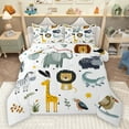 thumbnail image 1 of Homewish Lions Giraffe Elephant Full Size Comforter Sets,Cartoon Owl Bedding Comforter Set,Wild Animal Bedding Sets For Teens,Super Cozy Room Decor Reversible,3 Pieces, 1 of 8