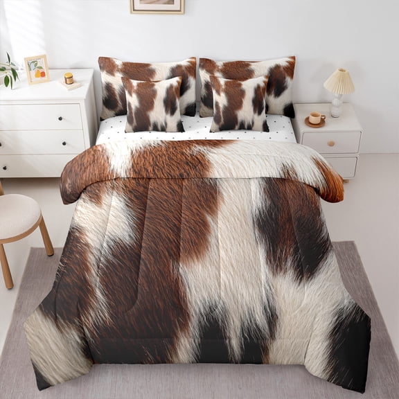 Homewish Lodge Cabin Twin Bedding Sets 7-Piece for Teens Boys Girls,Old Barn Door Bedding Comforter Set Microfiber,Retro Vintage Breathable Sheet Sets,Breathable Home Decor,Reversible