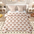 thumbnail image 1 of Homewish Love Heart Print Bedding Comforter Set 7-Piece for Female Men Adults,Dreamy Princess King Bedding Sets,Romantic Valentine's Day Ultra Soft Bed Sheets,Microfiber Bedroom Decor,Reversible, 1 of 8