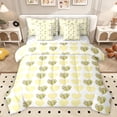 thumbnail image 1 of Homewish Love Heart Print Bedding Comforter Set 7 Pieces for Female Men Adults,Yellow White Full Bedding Set Lightweight,Romantic Valentine's Day Fitted Sheet Flat Sheet,Microfiber Bedroom Decor, 1 of 8
